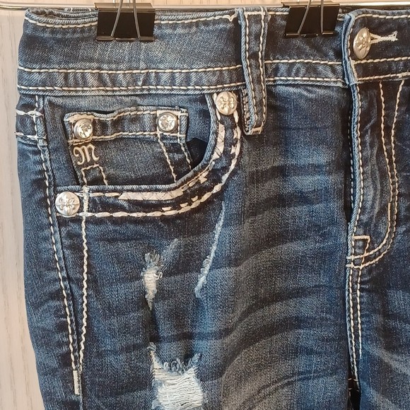 Miss Me Jeans, Size 29, Ankle Skinny, Distressed, Mid-Rise, 29W x 25L - Picture 11 of 12